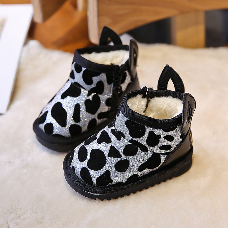 Winter Leopard Baby Meisjes Snowboots Baby Peuter Schoenen Eerste Wandelaars Jongens Winter Booties Laarzen Meisje Laarzen 부츠