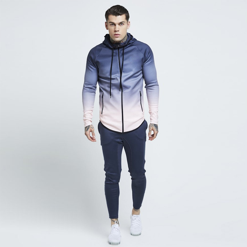 Joggingjacka för herrficka med dragkedja sportjacka utomhus fitness löpning lös jacka jacka: 4 / Xl