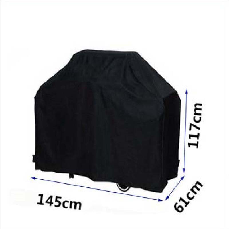 Waterproof Outdoor Oven BBQ Rain Cover Garden Furnace Case Stove Shade Sun Rain Shield for Grill: black 145x61x117cm S