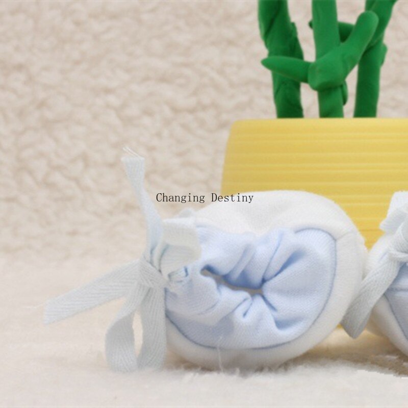 0-12 Months Baby Gloves Drawstring Adjustable Cartoon Anti-grabbing Face Little Bear Printed Glove Random