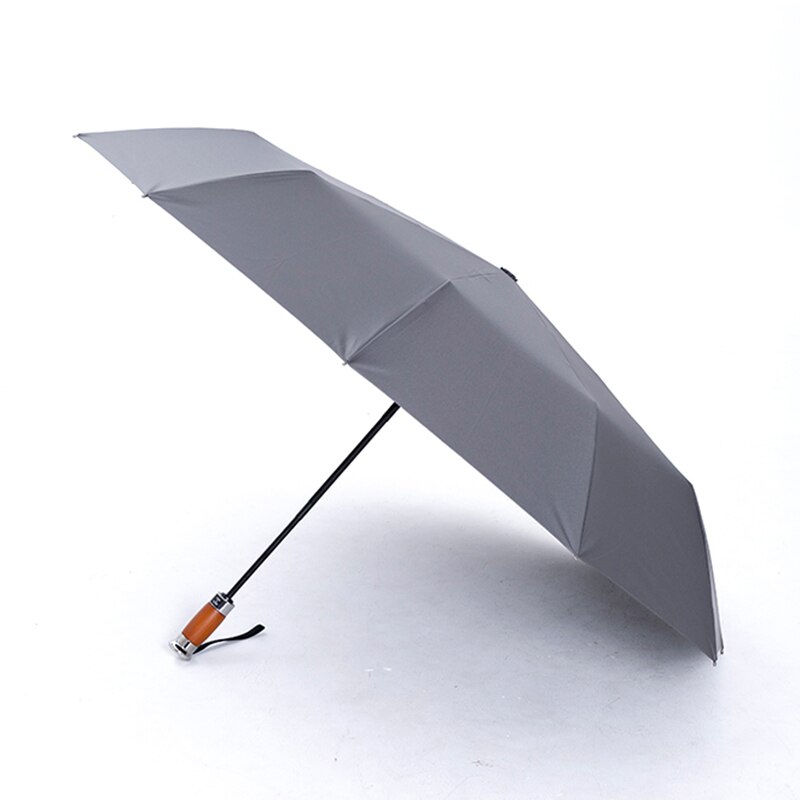 Paraguas automático de lujo para hombres y mujeres anti UV sombrillas de Golf resistentes al viento paraguas plegable grande Parasol 10 costillas: Gray