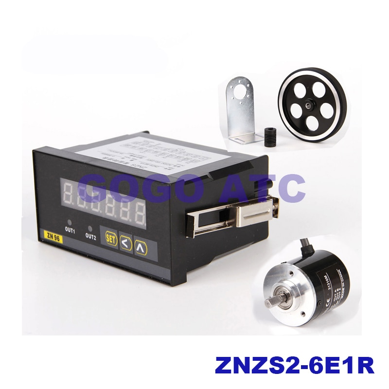 Fine ZNZS2-6E1R tachometer digital display ZNZS2-6E2R line speedometer speed meter with alarm output Encoder