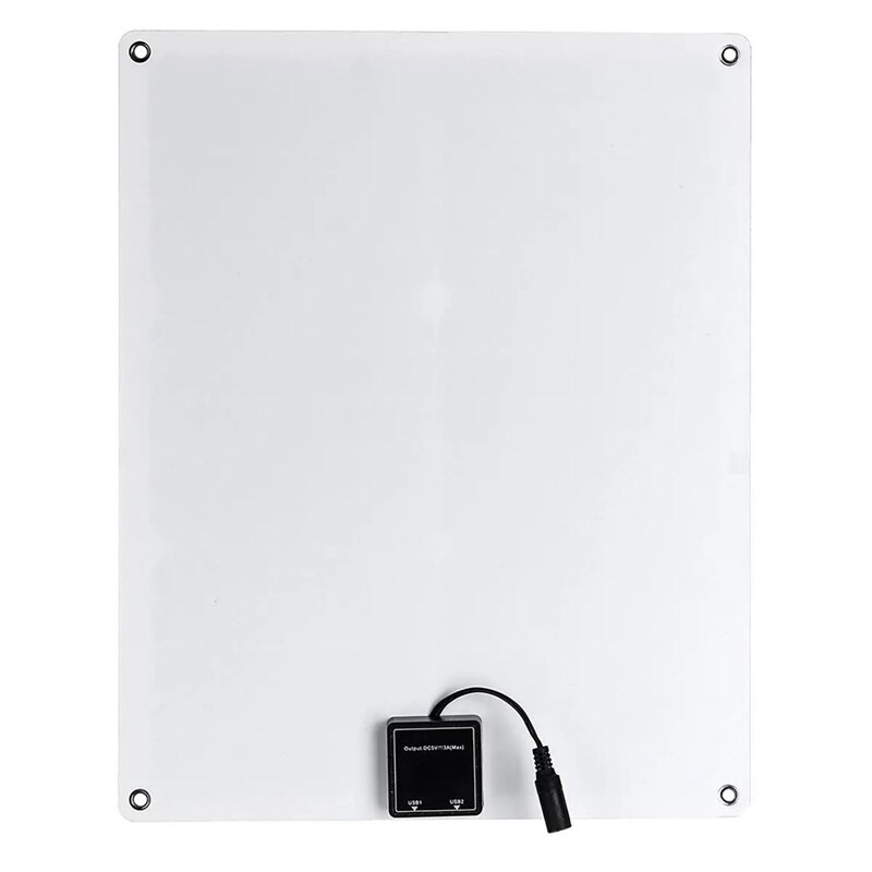 JFBL – panneau solaire Flexible 23W 18V /5V, pour batterie de voiture 12V, double USB + sortie DC5521, chargeur solaire pour l&#39;extérieur