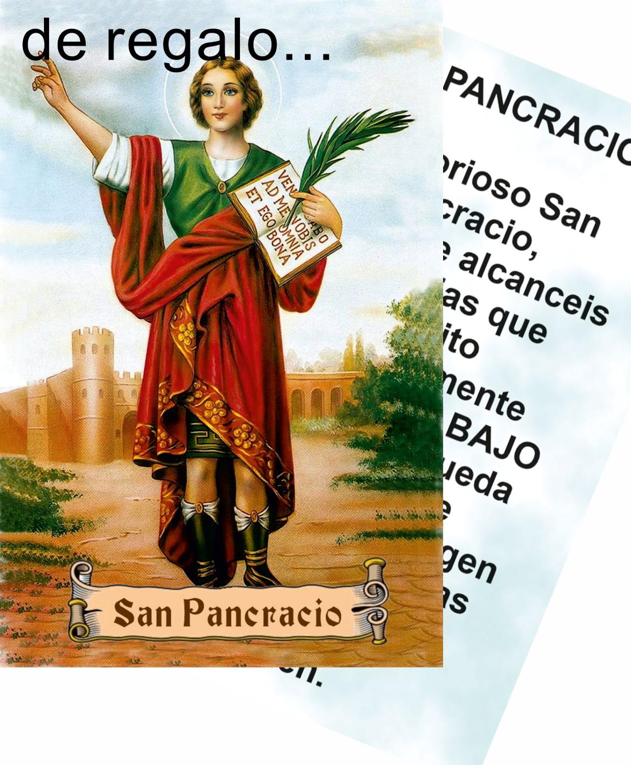 Figura San Expedito 16 cms. Pintada a Mano, con túnica de Tela Tipo Terciopelo. De un Colgante Cruz y estampa de San Expe