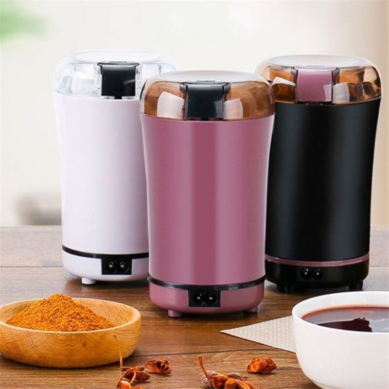 Elektrische Koffiemolen Zout Peper Bonen Kruiden Moer Zaad Koffieboon Grinder Met Rvs Blade Koffie Machine 150W