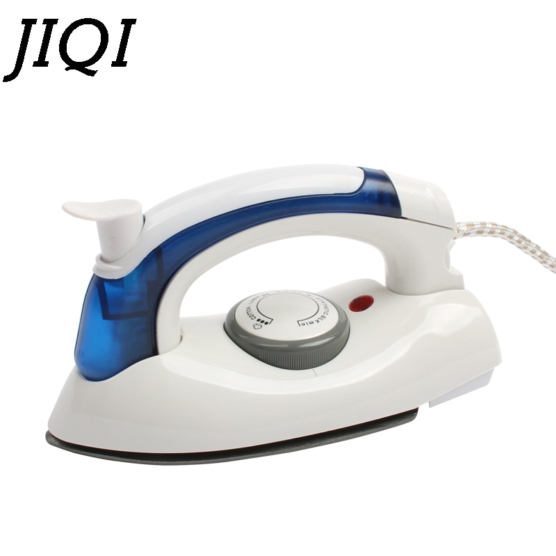 JIQI Mini Foldable Electric Steam Iron Clothes Teflon Baseplate Handheld Flatiron Travel Garment Steamer Ironing Machine EU US