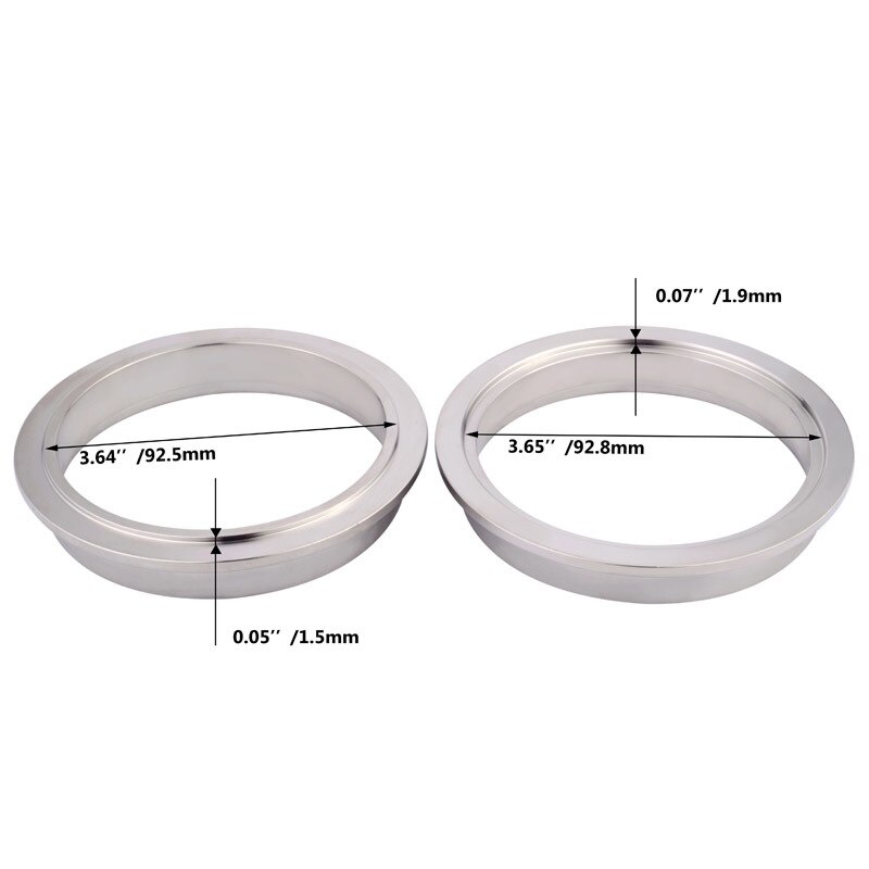 ESPEEDER 3.5 "304 stal nierdzewna samochód v-zespół mężczyzna kobieta kołnierz wydechowy 88mm V opaska zaciskowa s V opaska zaciskowa zestaw zacisków zaciski klip