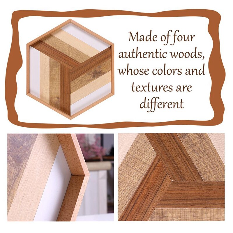 Houten Dienblad Decoratie Lade Hexagon Bakken Decoratie Lade Hout Thee Voedsel Server Keukengerei