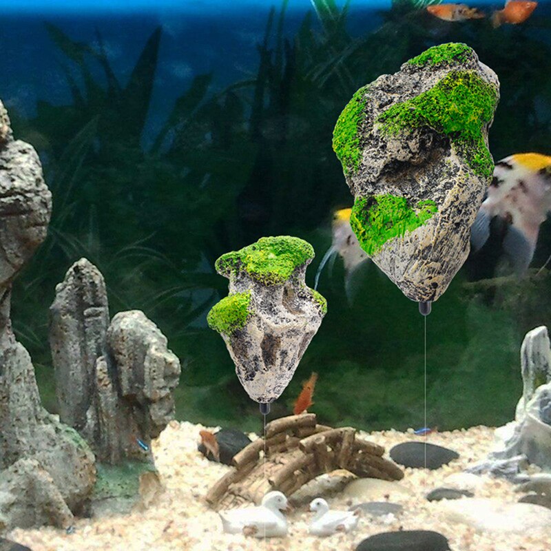 Roca flotante Artificial suspendida, piedra Artificial, decoración de Acuario, decoración de pecera, piedra pómez flotante