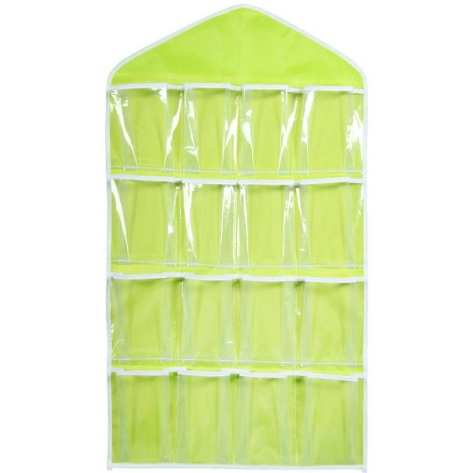 Newest 16 Pockets Rack Storage Closet Wardrobe Hanging Shelf Organizer 16-pockets For Clothes Sock Hanging Organizer #4: C