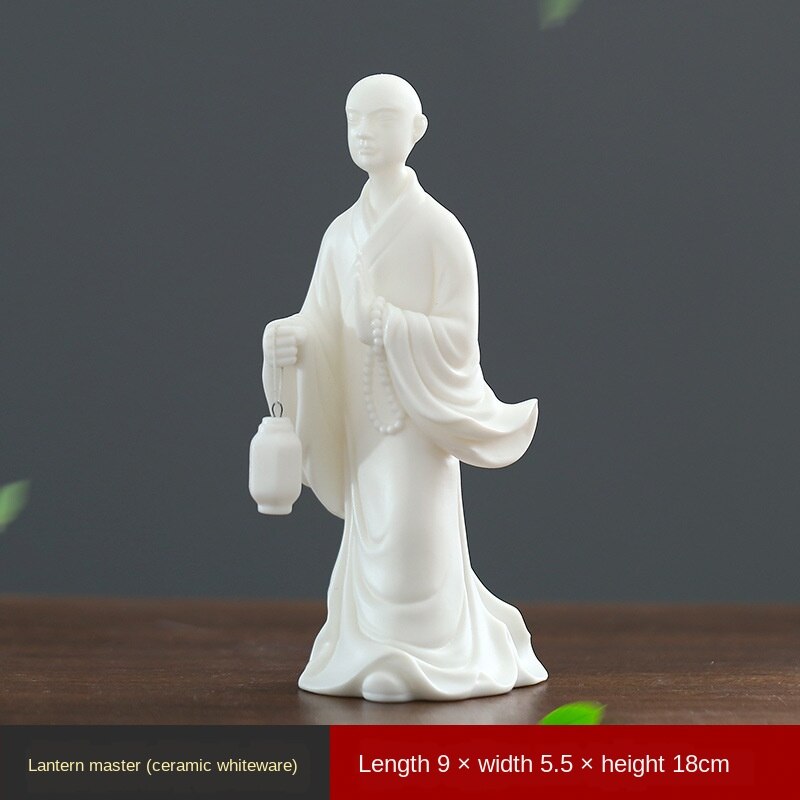 Zen keramiek karakter decoratie kleine monnik chinese stijl entree antieke plank studie bureau decoratieve zen decor thee huisdier: Thee huisdier 3