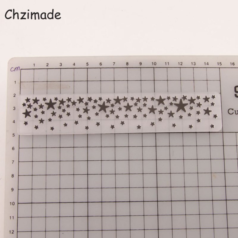 Chzimade Christmas Star Plastic Embossing Folder For Scrapbook Stencils DIY Photo Album Cards Making Home Decoration
