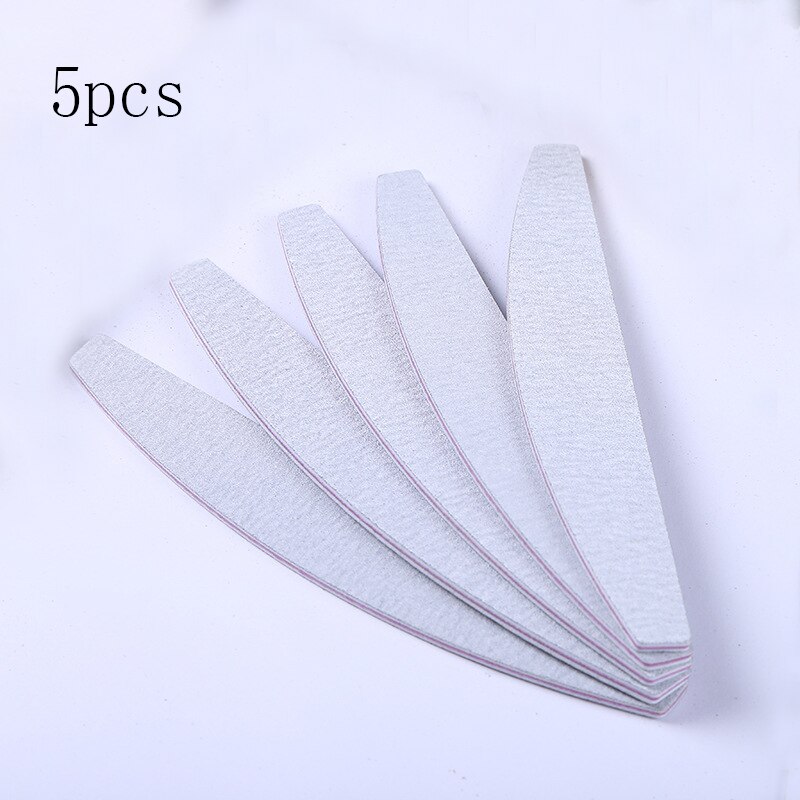 5pcs 100/180 Grit Acrylic Nail File Emery Boards for Natural Nails Nail Filer for Salon Use: Default Title