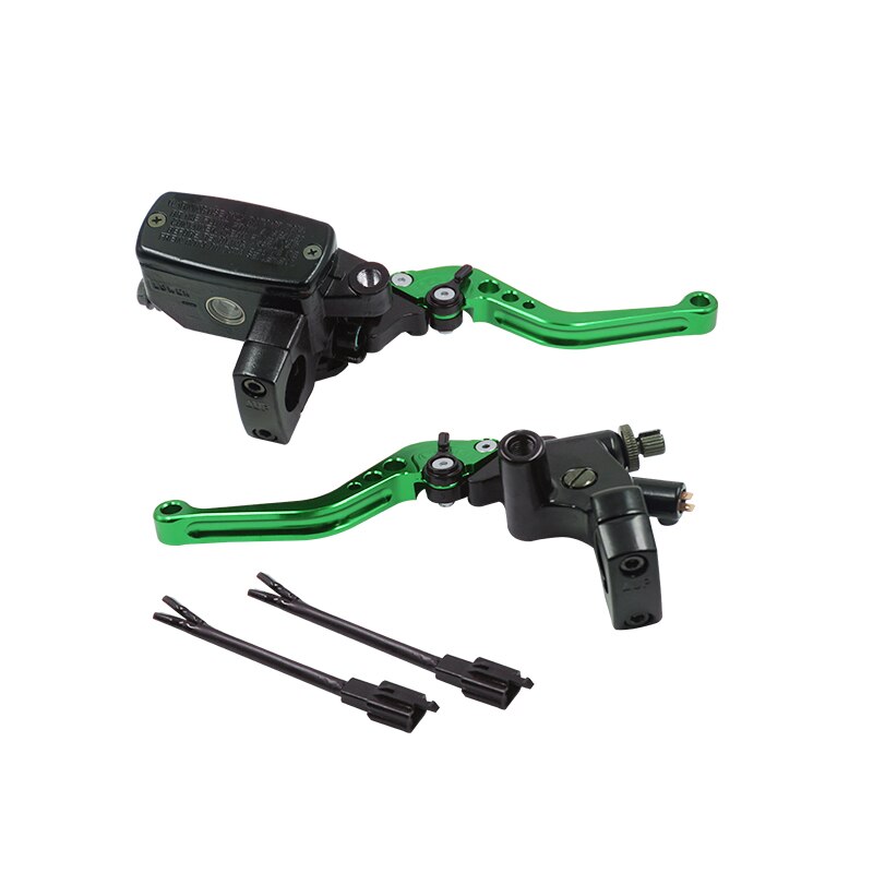Levier de frein et embrayage hydraulique avec maître cylindre, 1 ", 25mm, universel, pour moto Yamaha, Suzuki, Honda: Green