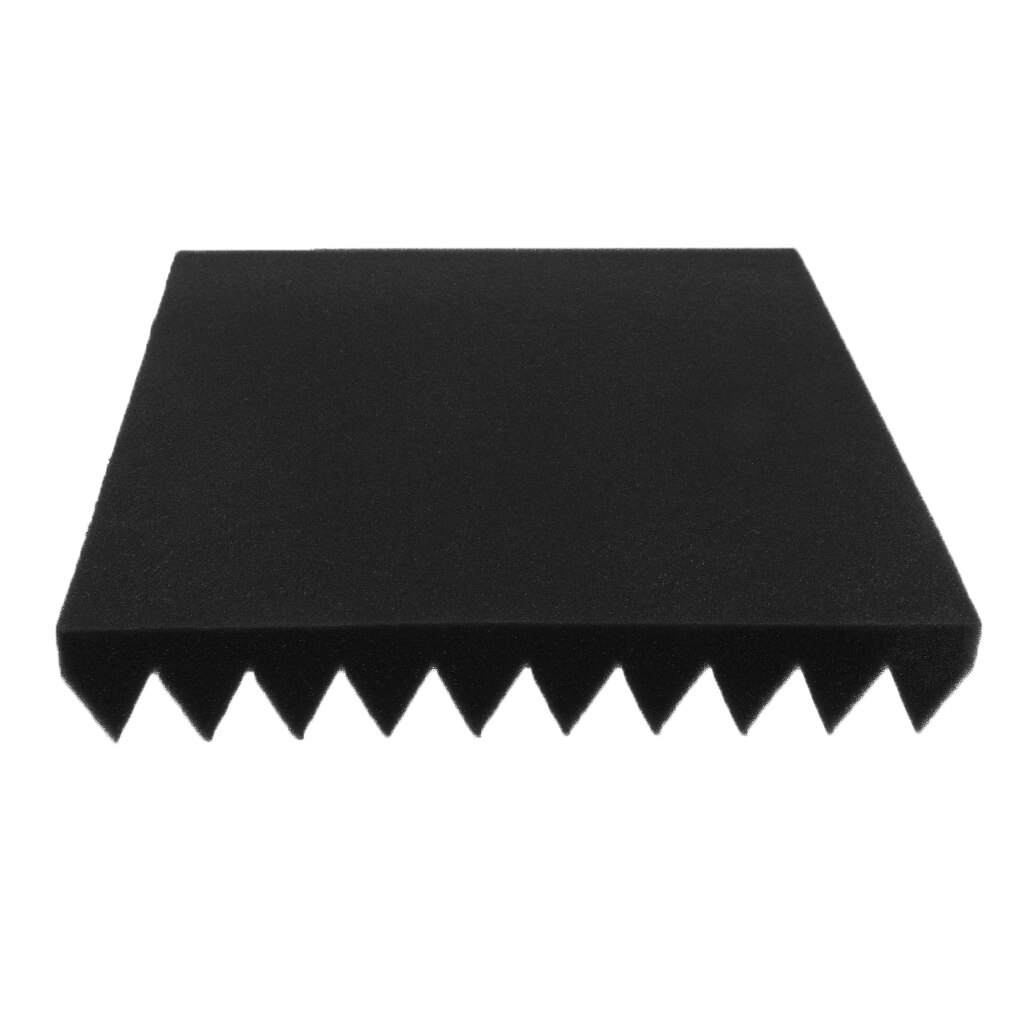 Studio Acoustic Control Foam Panel Noise Insulation Sponge Wedge Wall Tile 10 Slot Black 30 x 30cm