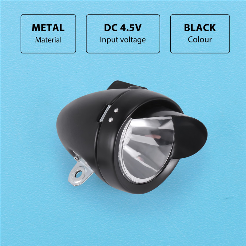 180 lumen lyssterk retro sykkel-/sykkel-/trehjulssykkellykt led-frontlykt sikkerhetslampe