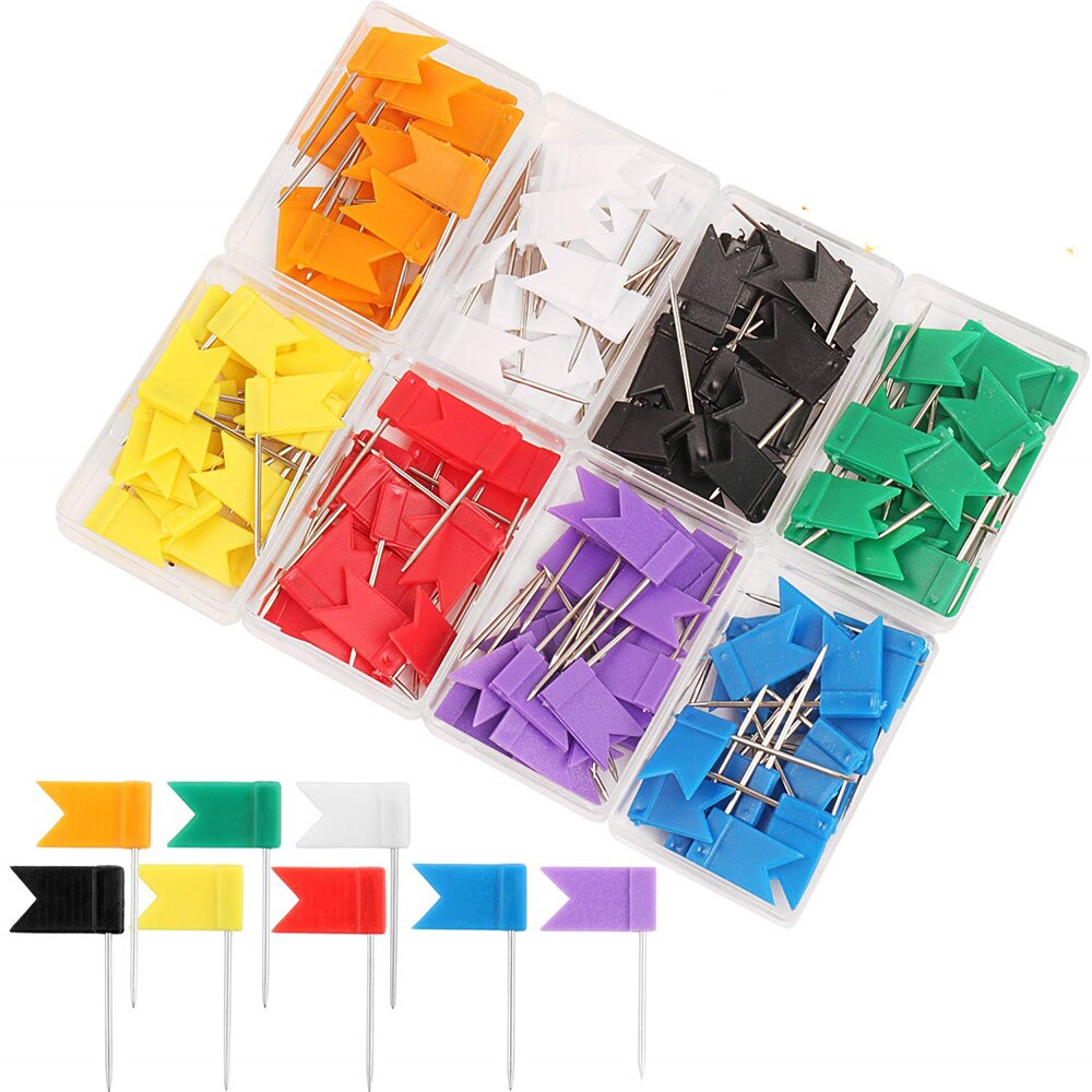 Bind Pin 160 Pieces Push Pins Map Flag Tacks Assorted Board... – Grandado