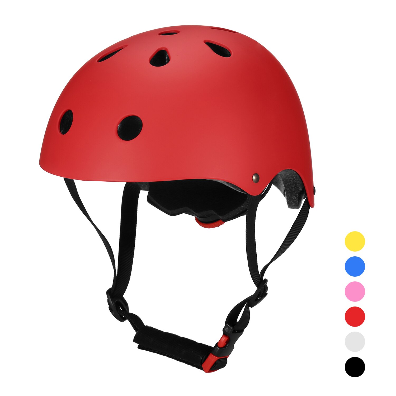 Mtb landevejscykel cykelhjelm multisport sikkerhedshjelm til børn/teenagere/voksne cykling skating skateboarding scooter hjelm: Rød / S