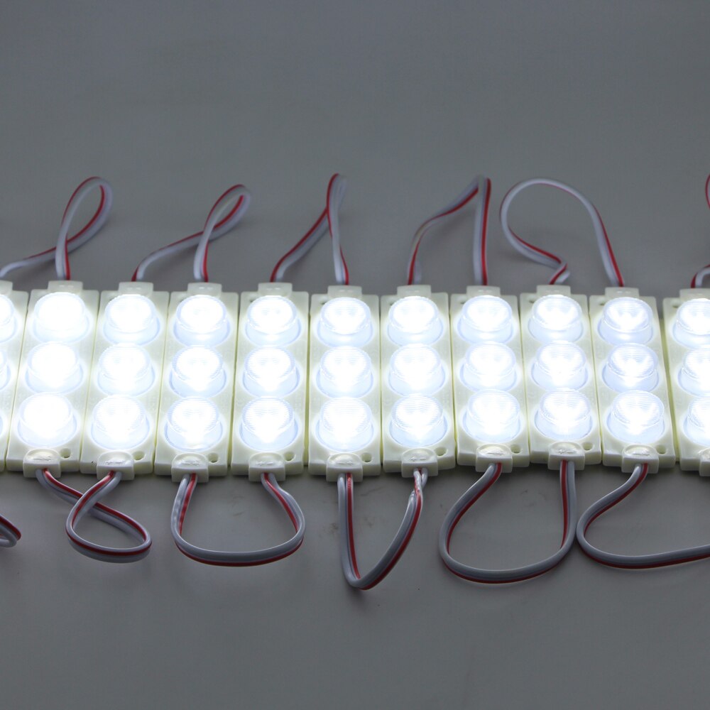 10PCS Led Module 3LEDs 3030 SMD 12V IP68 Waterproof 3030 injection Module LED Plastic Injection Moudle Advertising Light