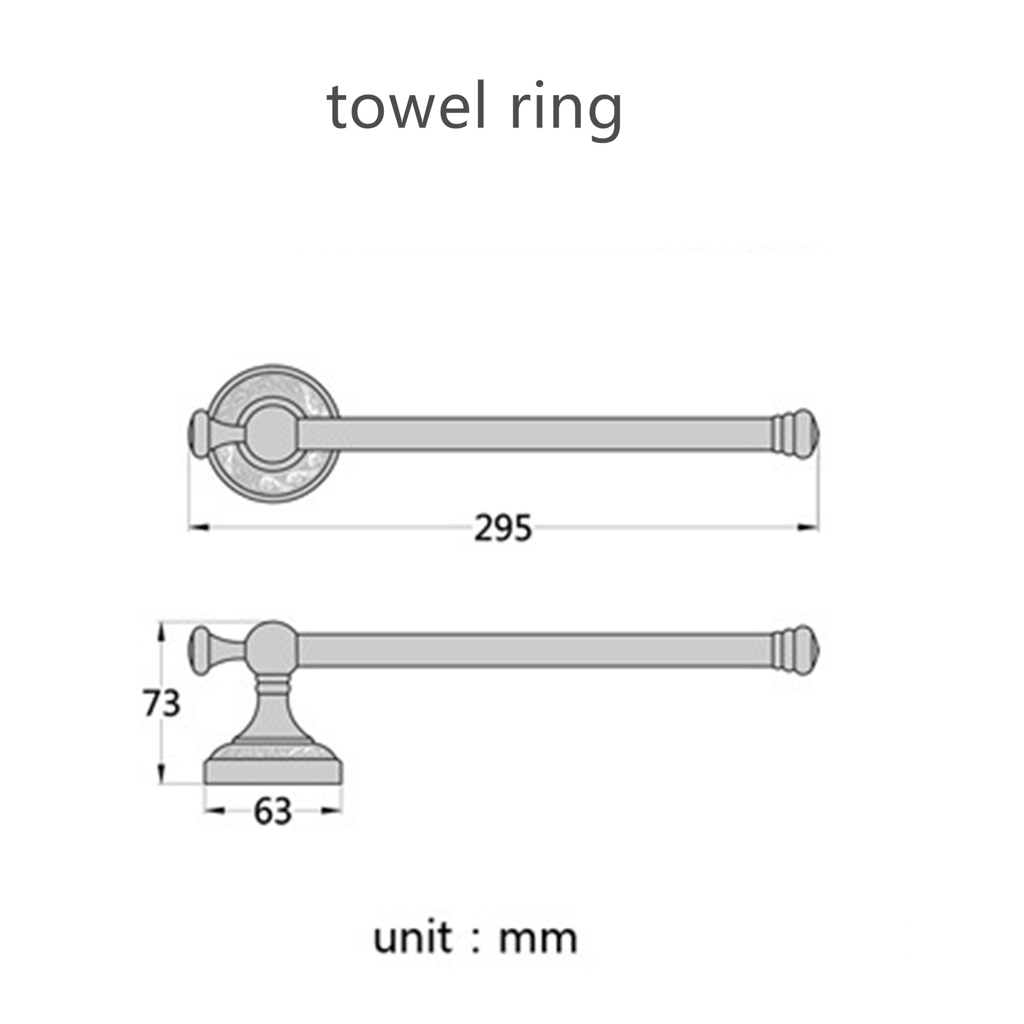 Toliet Accessory Set Solid Brass Toilet Brush Holder 2-piece Bathroom Accessories Set Toilet Roll Paper Holder Bronze Towel Ring