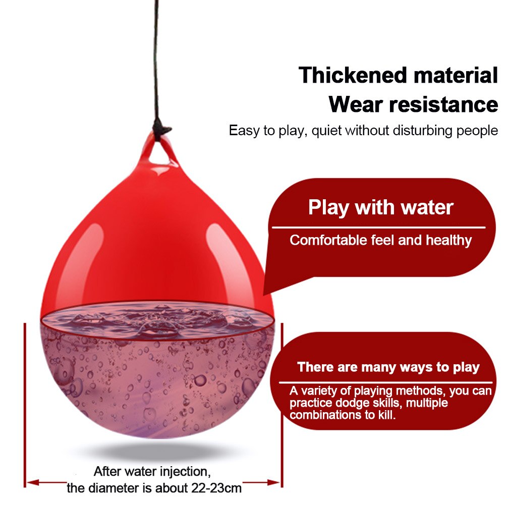 Leakproof Home Gym Water Injection Agility Training With Ceiling Rope Decompression Hook Exercise PVC Pump Double End Bag