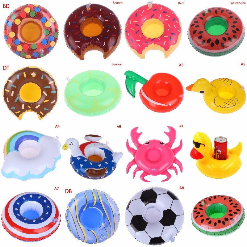 25 Types Pool Float Flamingo Drink Holder Inflatable Floating Swimming Pool Beach Party Swim Beverage Cup Holders