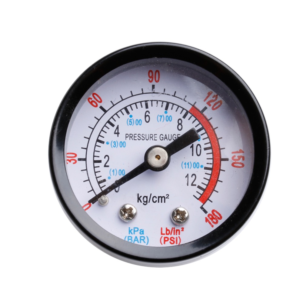 Luft Kompressor Pneumatische Hydraulische Flüssigkeit Manometer 0-12Bar 0-180PSI Neue