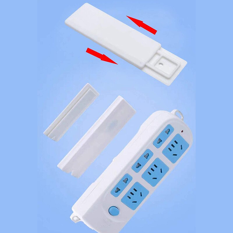 Power Strip Holder, Surge Protector Wall Mount, Self Adhesive Surge Protector Fixator, Punch Free Wall Socket Sticker