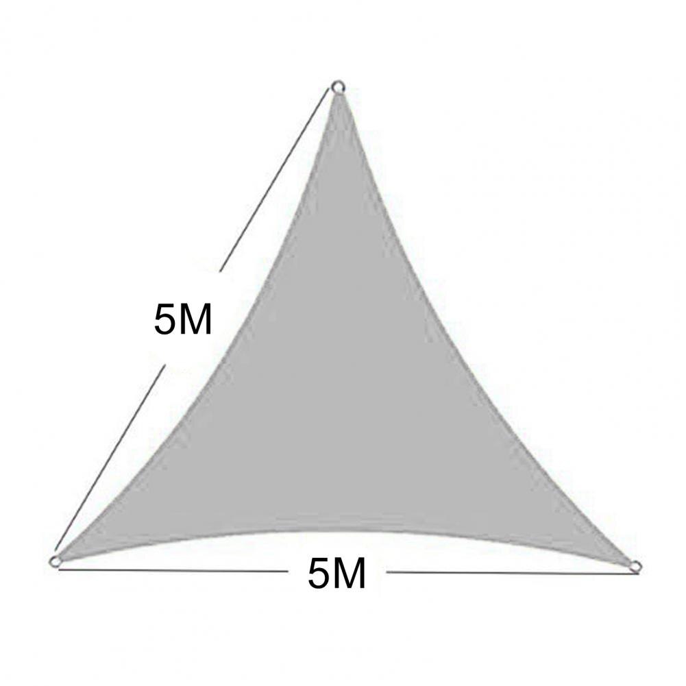 Foldable Shade Sail Sun Canopy Cover Outdoor Trilateral Garden Yard Awnings Waterproof Car Sunshade Cloth Summer: 5m