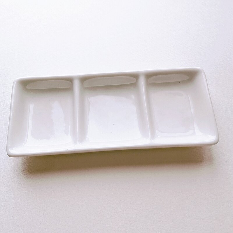 Ceramic palette Watercolor Painting Dish White Porcelain Color Palette Art Supplies Office profession painting Ceramic supplies