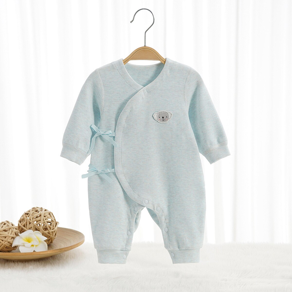 four seasons Baby Girl Romper Air-con Clothes 0-18M Newborn Boy Rompers Cotton Long Sleeve Jumpsuit Outfit Clothes for Kids: Beige / 3M