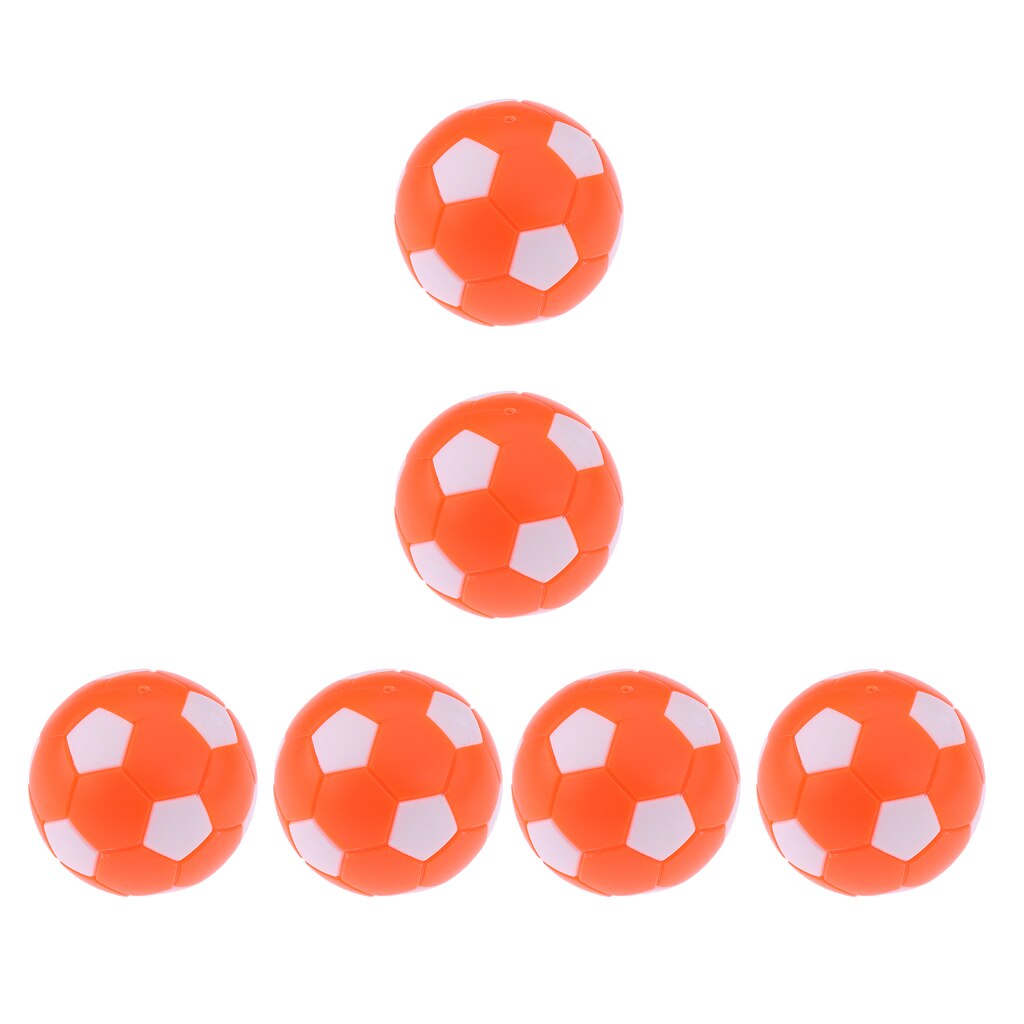 6 Pieces Foosball Table Football Round Indoor Games Plastic Soccer Balls for Foosball Machine Fussball Sport 36mm