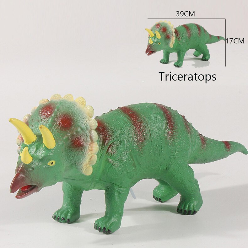 48CM Educational Vocal Dinosaur Toys Kids Realistic Soft PVC Plastic Figures Animal Model Toys for Children Xmas: Triceratops