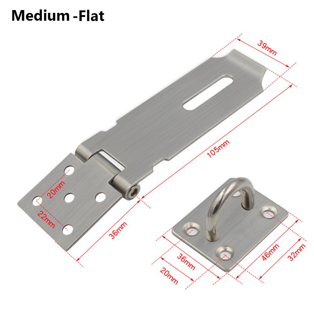 Hangslot Hasp Deur Sluiting Lock 90 Graden Haakse Schuur Gate Klink Huishoudelijke Anti-inbraak Bolt Deur Gesp Met montage Schroef: Goud