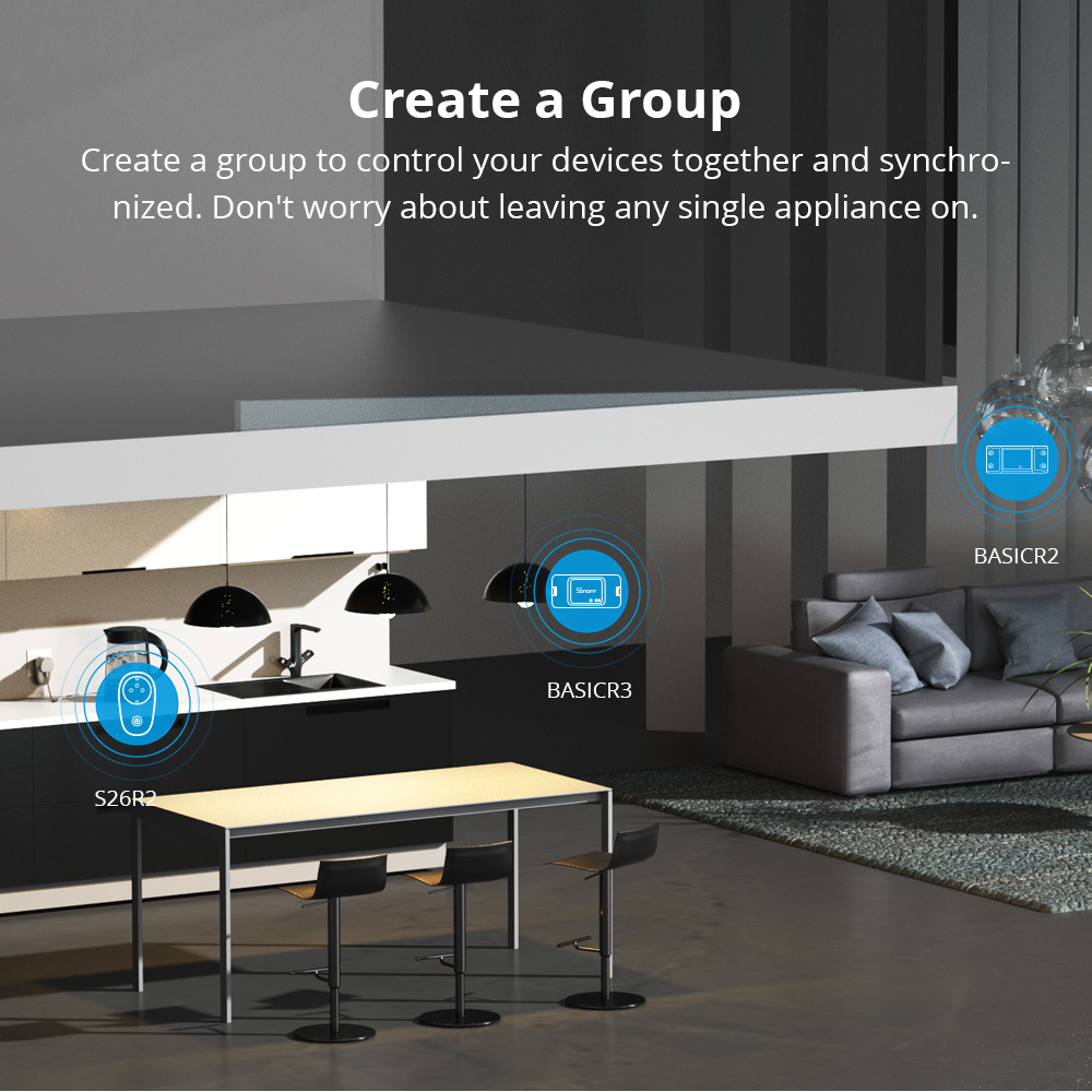 SONOFF-Prise WiFi intelligente sans fil S26 Inter EU/US/eria, scène intelligente, contrôle de groupe à distance via eWeLink, compatible avec Alexa Alice et Google Home