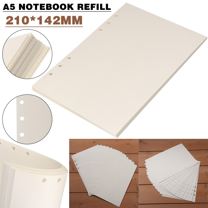 Kit de recarga de diário com 6 furos, para notebook, acessórios duráveis, para folhas soltas e notebook