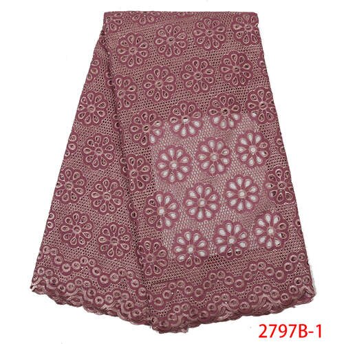 Tejido de encaje africano blanco de gran venta de malla de de guipur nigeriano y tejido de encaje de cordón corte hueco KS2797B-4: Picture 1