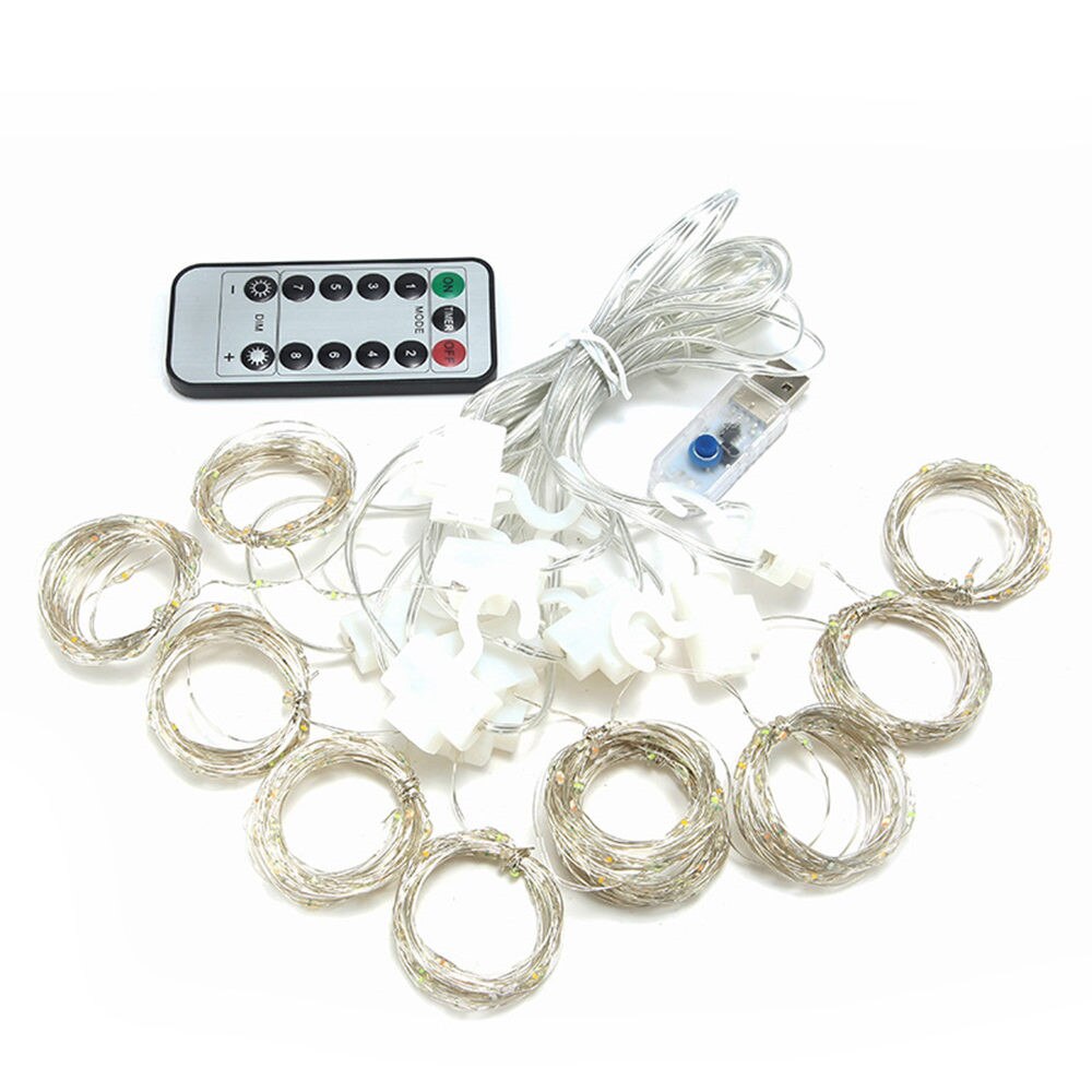 ECLH 3M USB LED Curtain String Lights Flash Fairy Garland Remote Control For Year Christmas Outdoor Wedding Home decor
