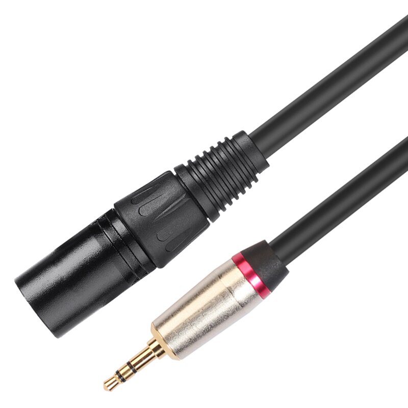 0.3M Xlr 3Pin Male To 3.5Mm Trs Male Stereo Plug Shielded Microphone Mic Connector Adapter