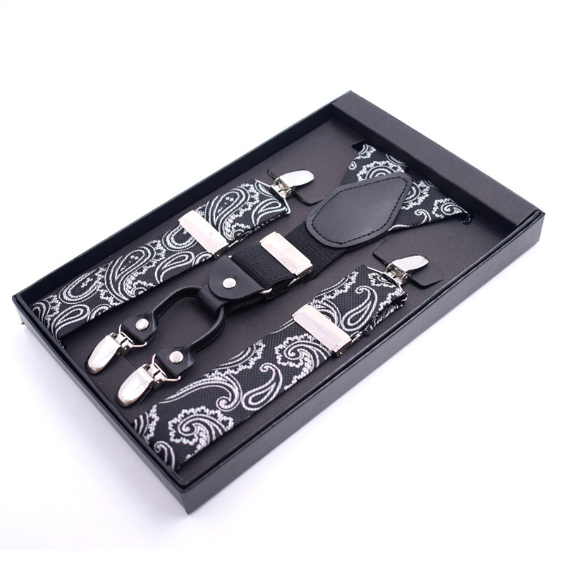 JIERKU Jarretel Man Bretels 4 Clips Suspensorio N Broek Riem riem Vader/Echtgenoot CRBD4C1107