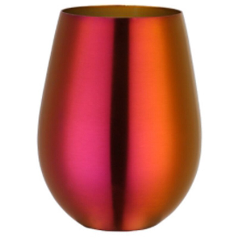 500ml öl vin kopp öl tumbler cocktail juice mjölk kopp metall dricksmugg: Symfoni röd