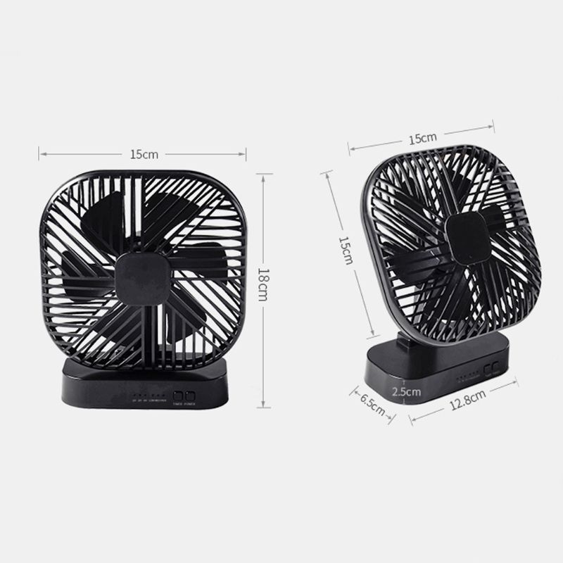 Universal Magnetic Mini Fan USB or 4x AA Battery Powered Desk Fan with 3 Speed Timing Function Personal Fans for Camping Office