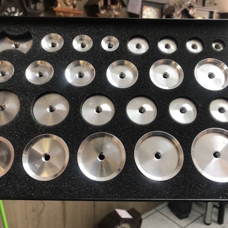 25 stk ur tilbage kasse metal aluminium tættere presse ur reparationsværktøj