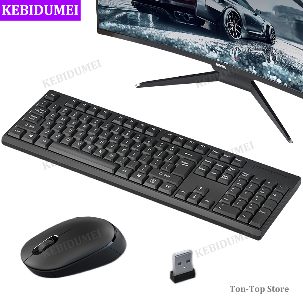 2,4g wireless keyboard and mouse set, 104- button standard keyboard, gaming keyboard and mouse kit, keyboard for laptop, tablet, pc accessories