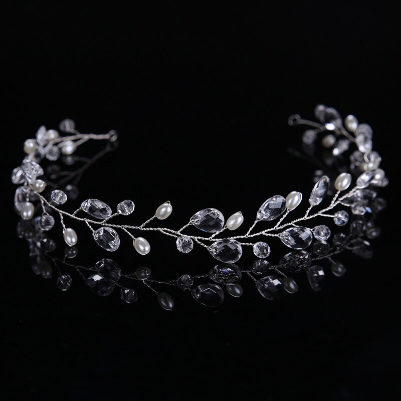 Sieraden / Juwelier Set Feestsieraden; Ketting Parels Met Kristal  Oorbellen   Rhodium