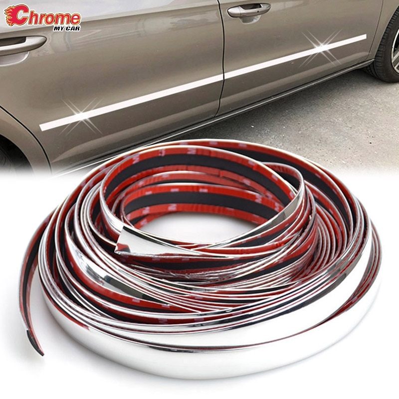 3M/20Mm Car Styling Chrome Strips Decoratie Deur Raam Body Molding Trim Cover Auto Diy Body Bumper protector Guard Universal