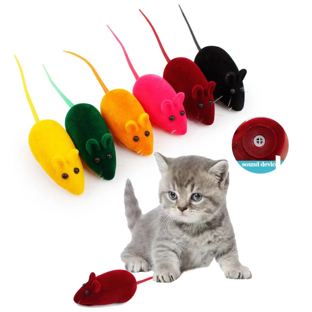 5 kpl hauska kissan lelu hiiri ääni kitkuva lelut lemmikkikissoille kissanpentu simulaatio hiiret fidget lelut gatos kissan tarvikkeet kissatuotteet