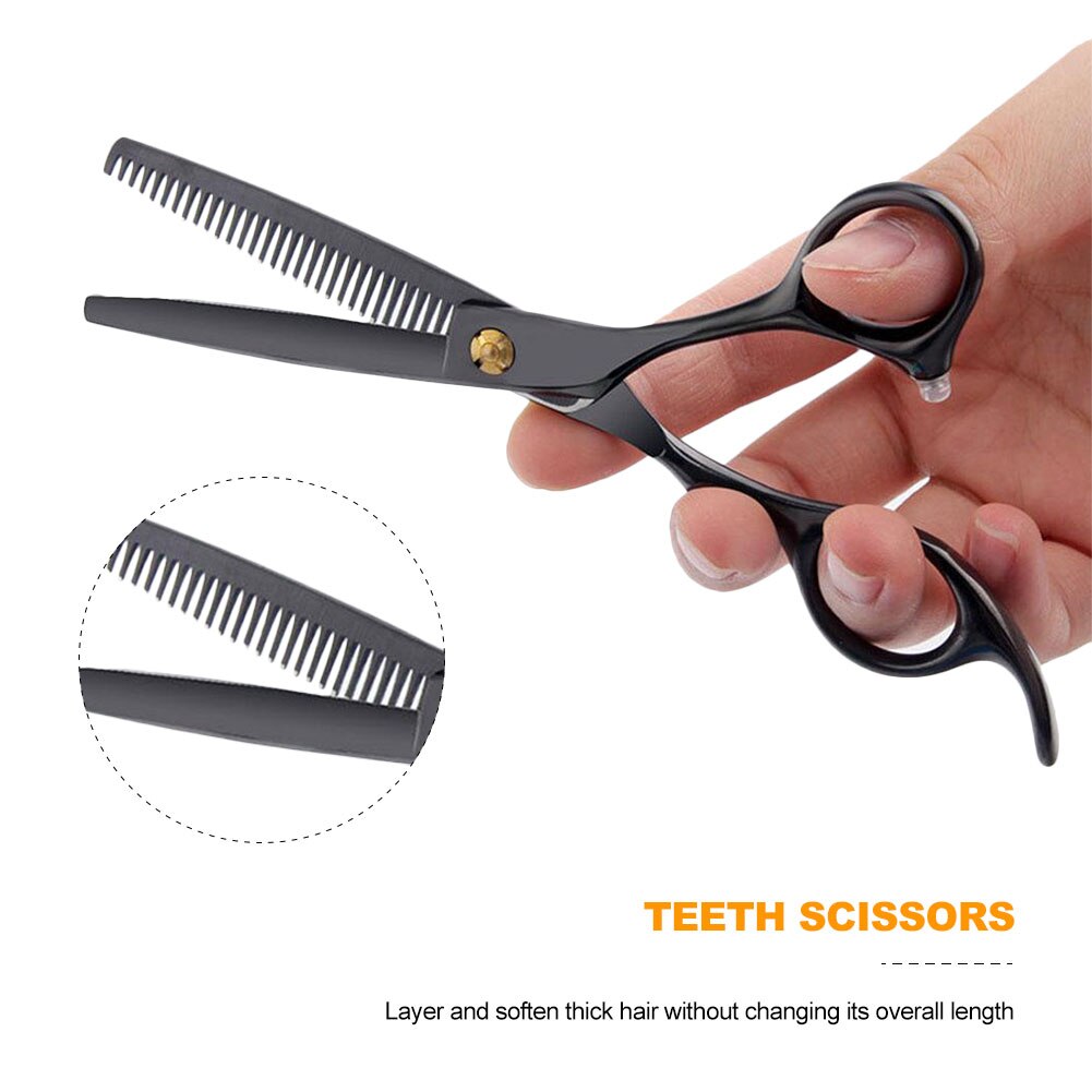 9PCS Hair Cutting Scissors Set Pro Hairdressing Scissors Kit With Thinning Scissor Shears Hair Cape Comb Tool For Barber General