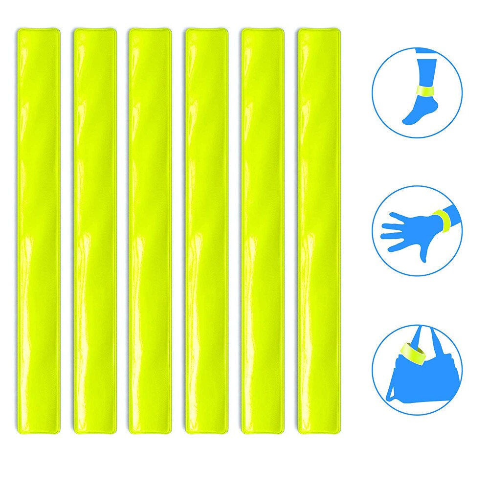 6 Pcs Fiets Reflecterende Veilig Been Broek Clip Strap Beam Band Bodem Riem Fietsen Apparatuur Blote Arm Bandjes Voor Armen en Voeten