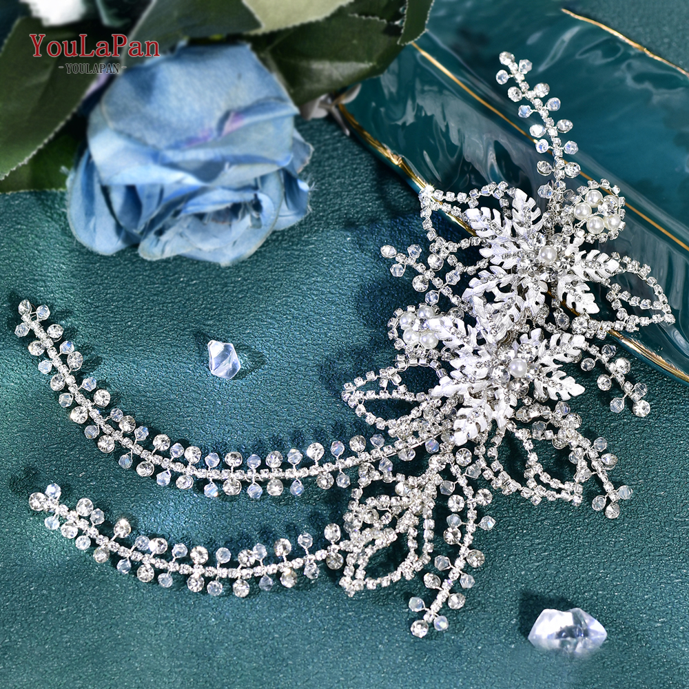 YouLaPan, accesorios para el cabello de boda, Tiara de diamantes de imitación, tocado de novia, corona para desfile, pinza para el cabello para mujer, horquilla nupcial para HP254